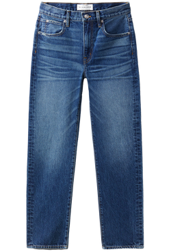 Blue jeans on a white background