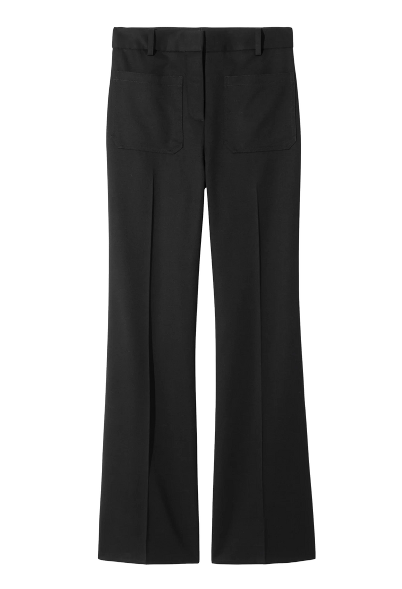 Black pants on a white background