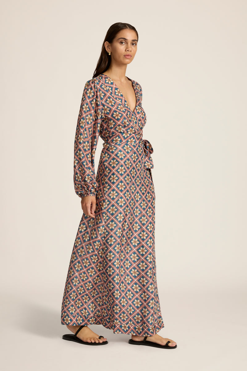 Luna Maxi Wrap Dress