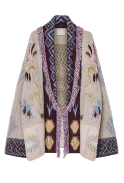 Sogni Print Long Cardigan