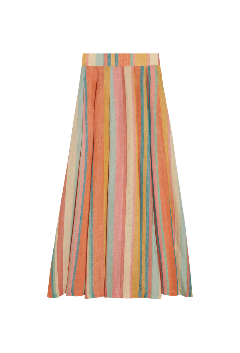 Flaminia Rainbow Stripes Skirt