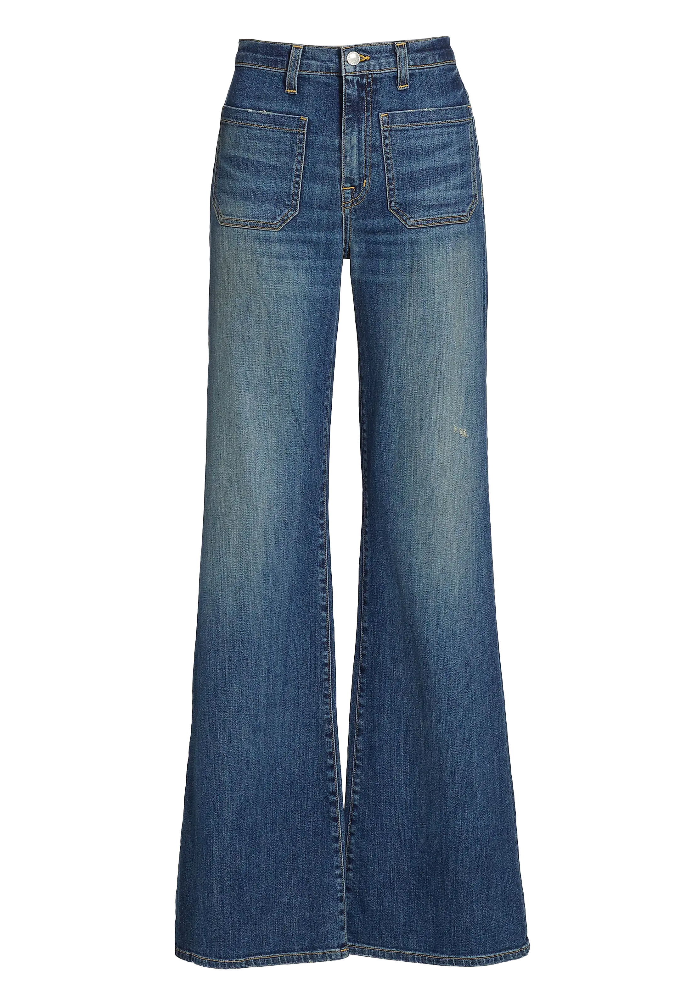Blue jeans on a white background