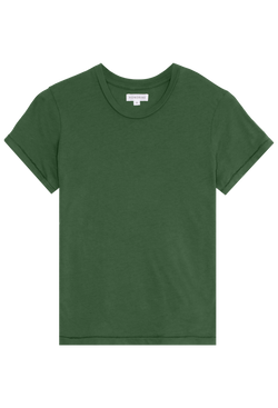 Green t-shirt on a white background