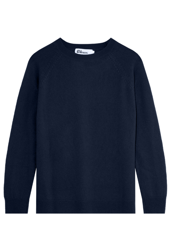 Navy blue sweater on a transparent background