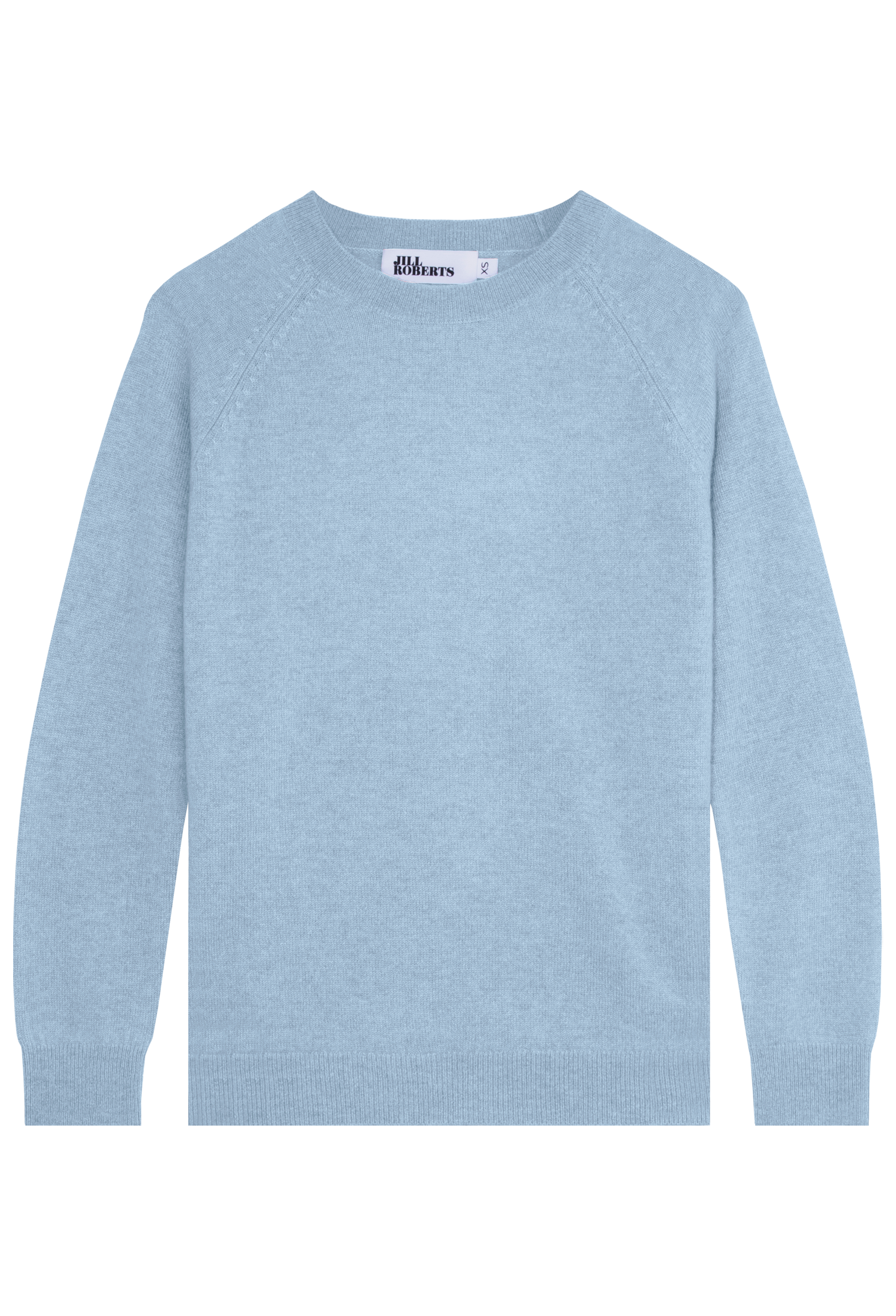 Light blue sweater on a white background