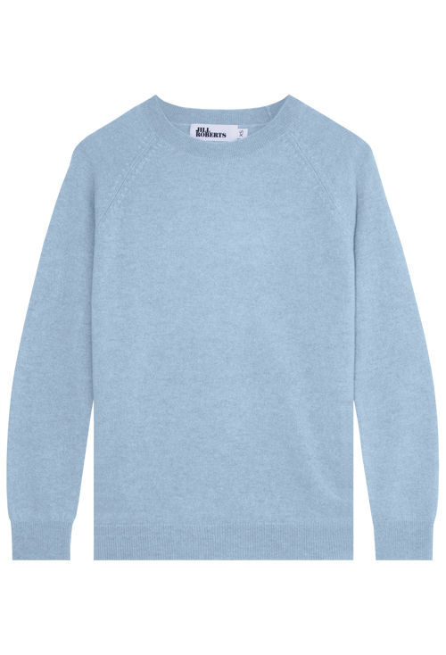 Light blue sweater on a white background