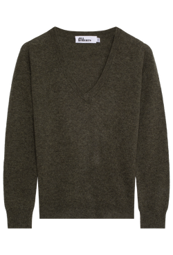 Dark green-grey sweater on a white background