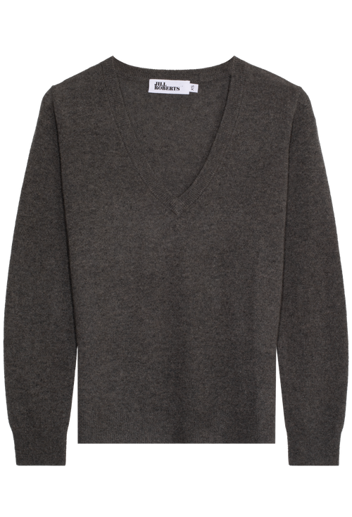 Dark gray sweater on a white background