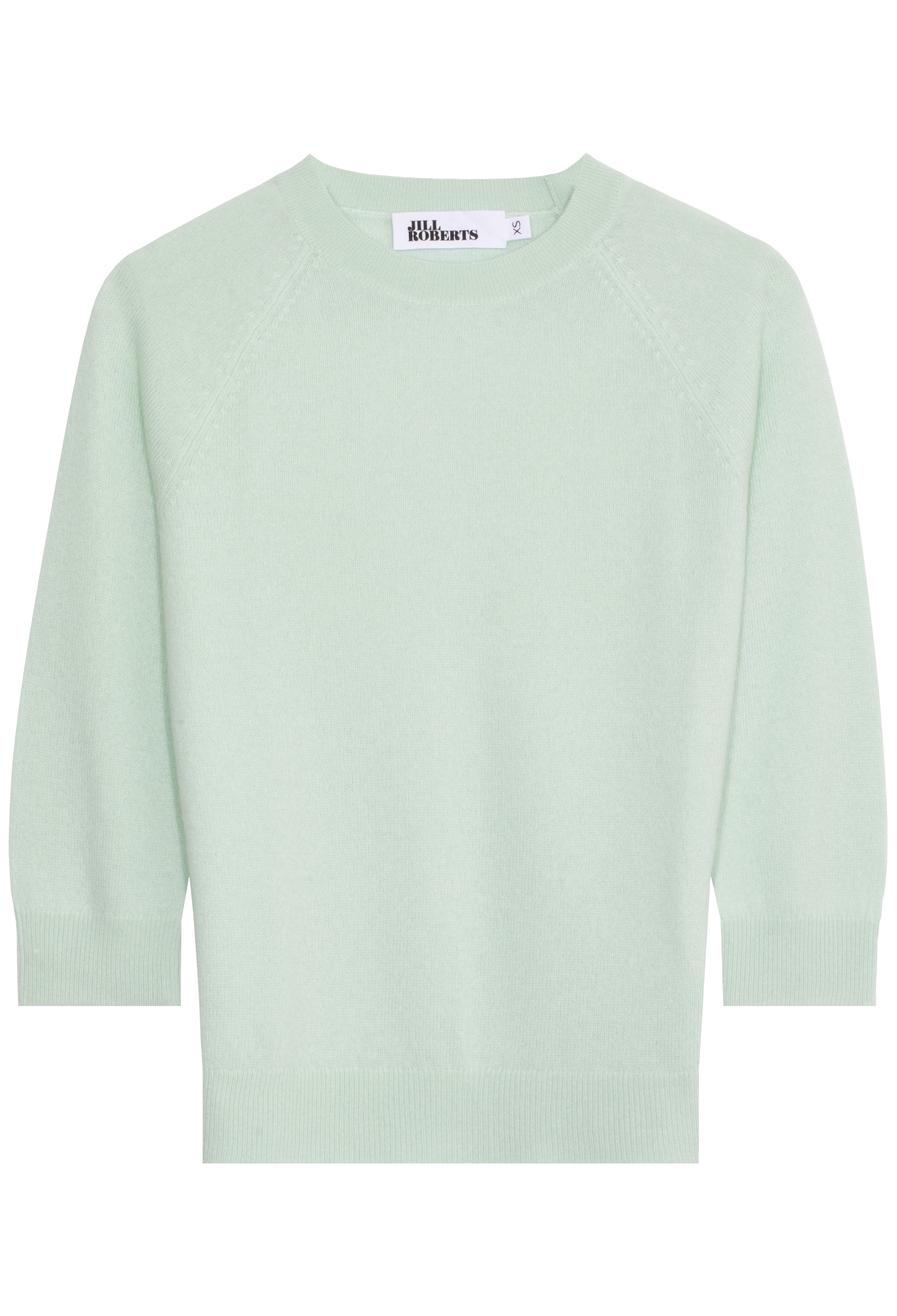 light mint bracelet sleeve raglan sweater on a white background