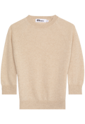 tan bracelet sleeve raglan sweater on a white background