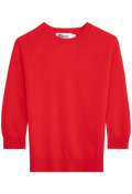 Red sweater on a white background