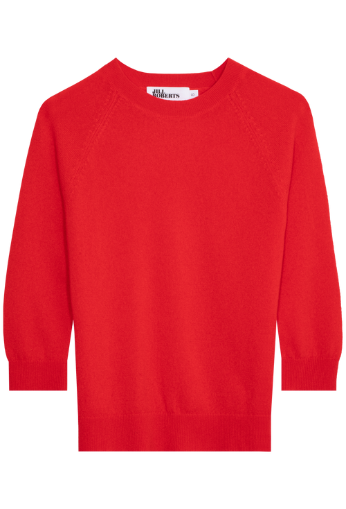 Red sweater on a white background