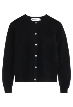 Black cardigan on a white background