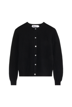 Black cardigan on a white background