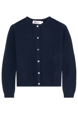 navy cardigan on a white background