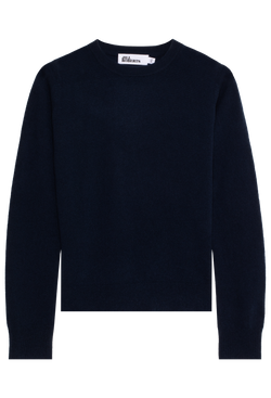 navy sweater on a white background