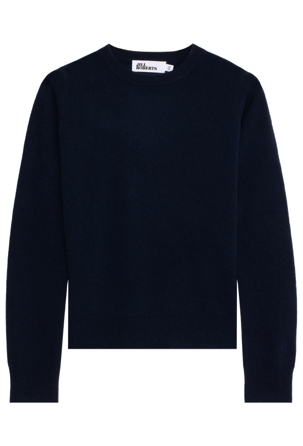 navy sweater on a white background