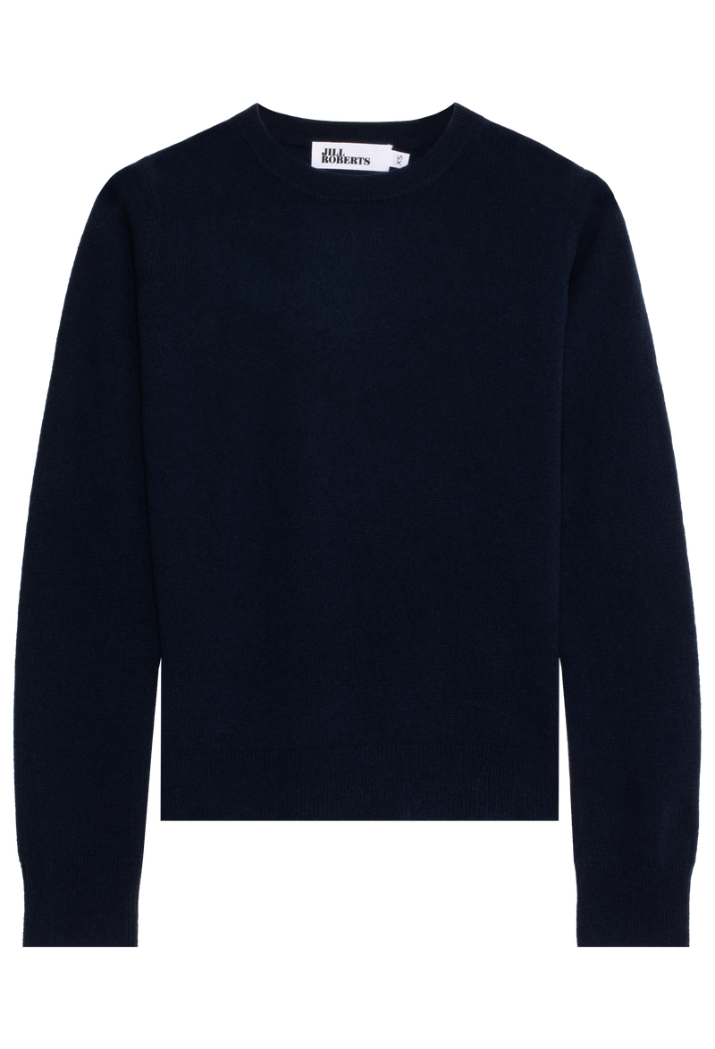 navy sweater on a white background