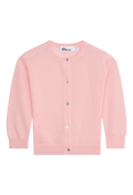 pink cardigan on a white background
