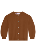 Brown cardigan on a white background