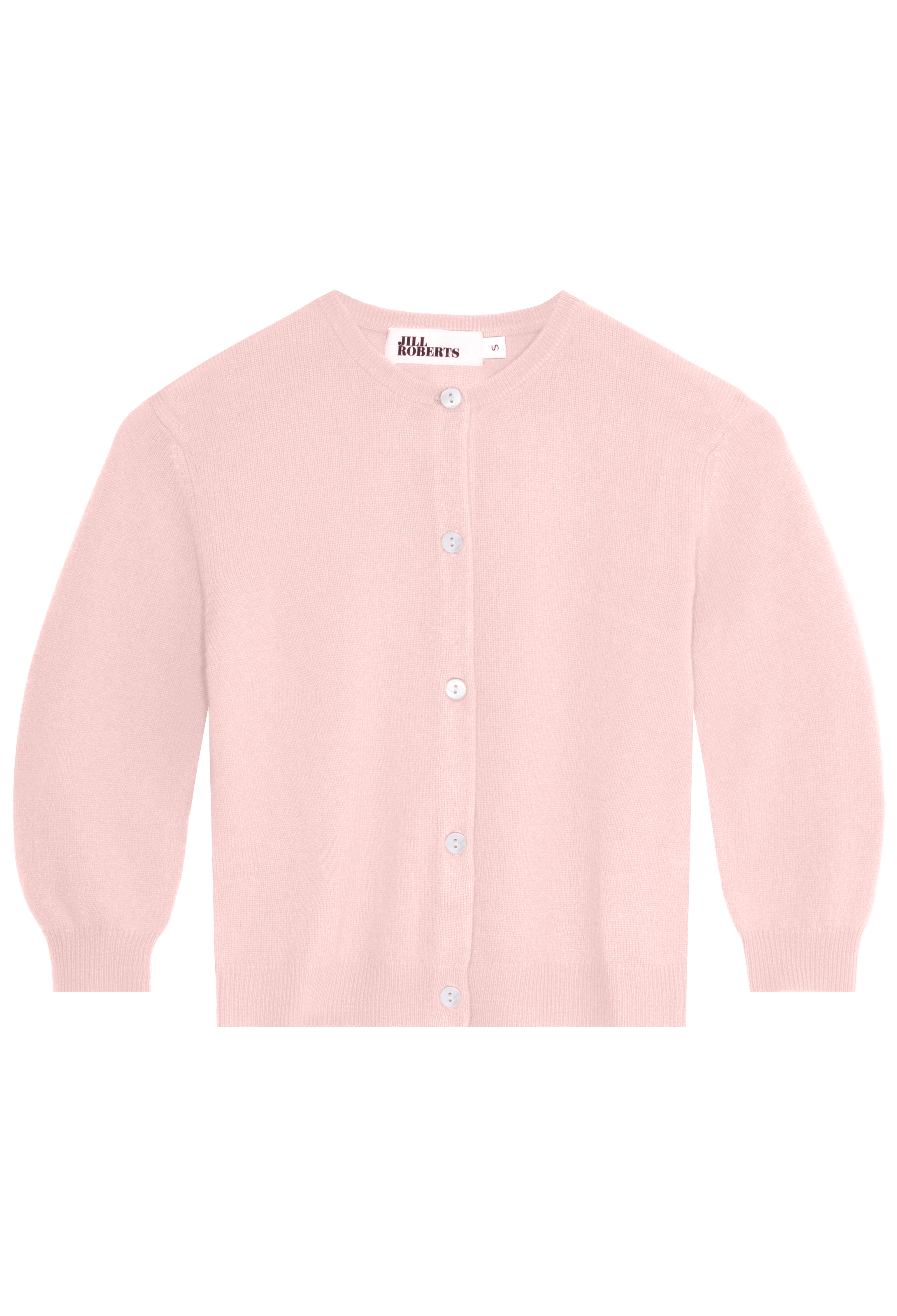 Pink cardigan on a white background
