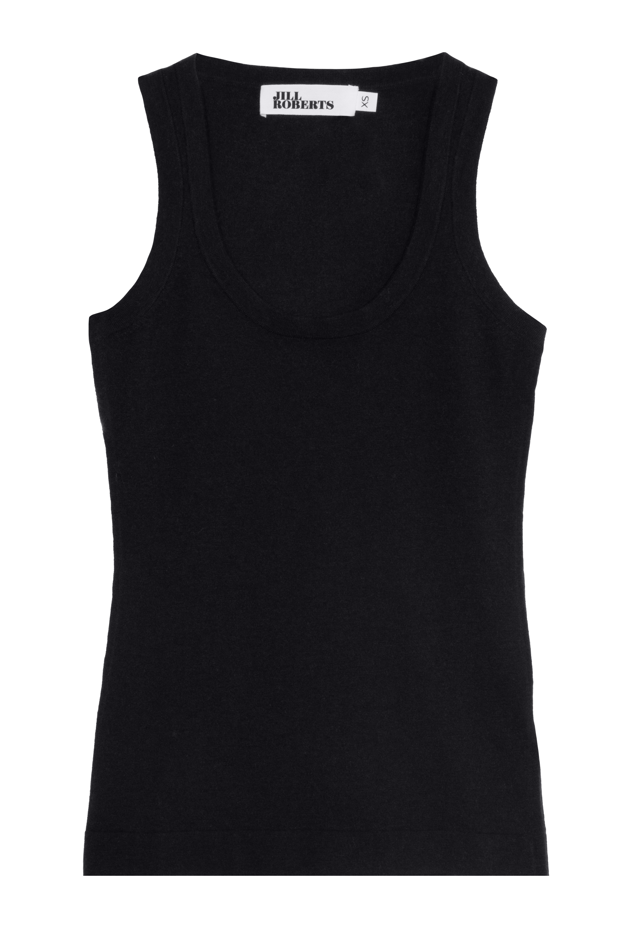 Black tank top on a white background