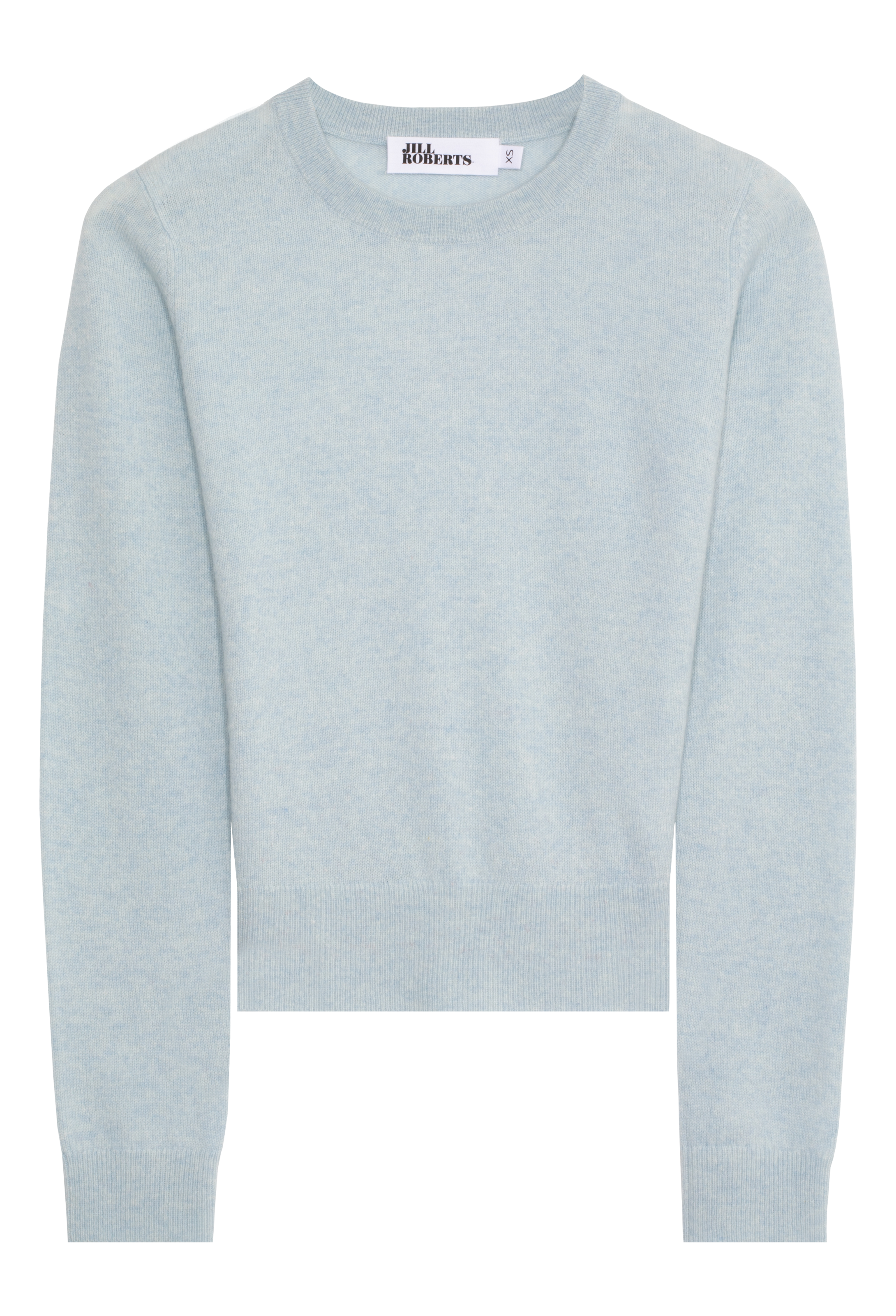 Light blue sweater on a white background