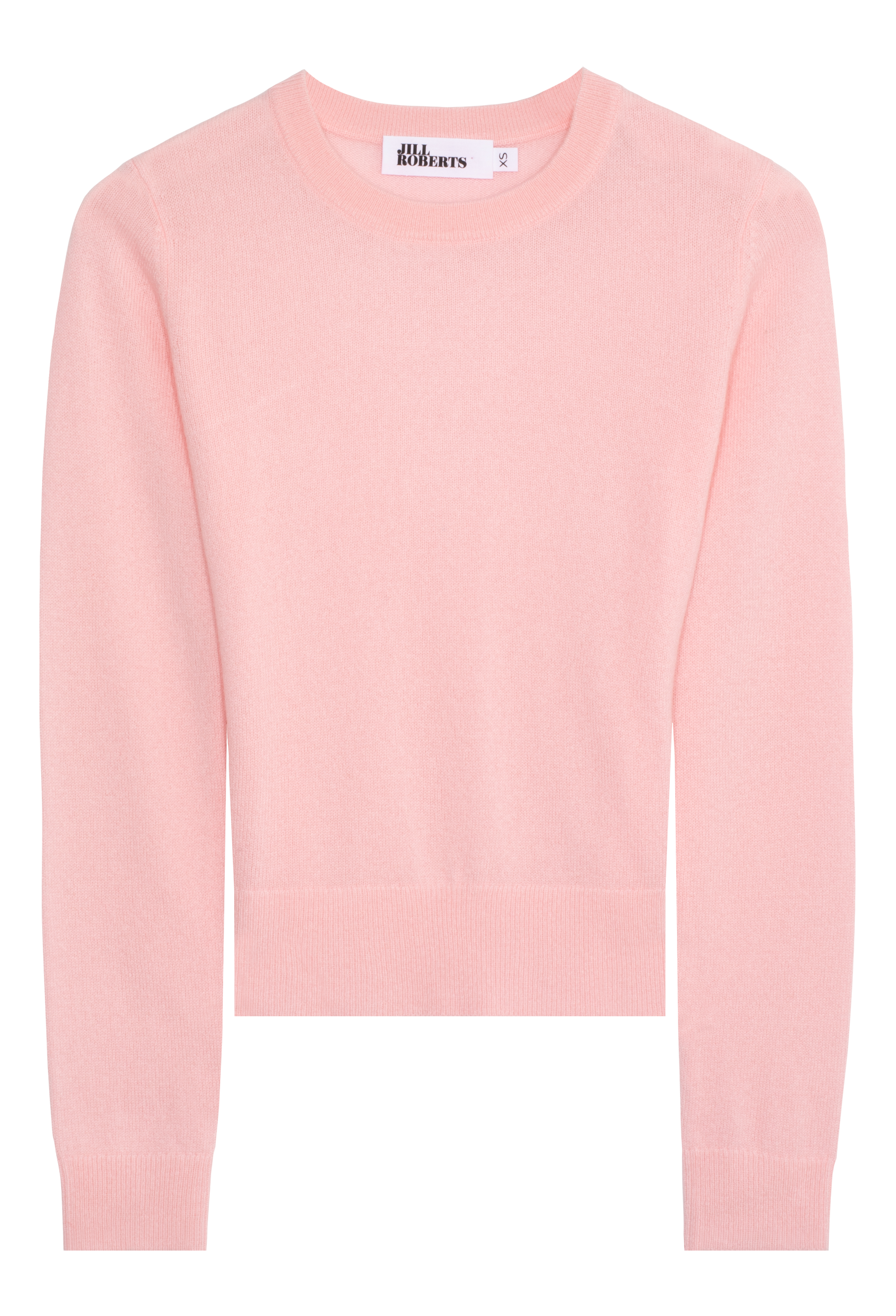 Pink sweater on a white background