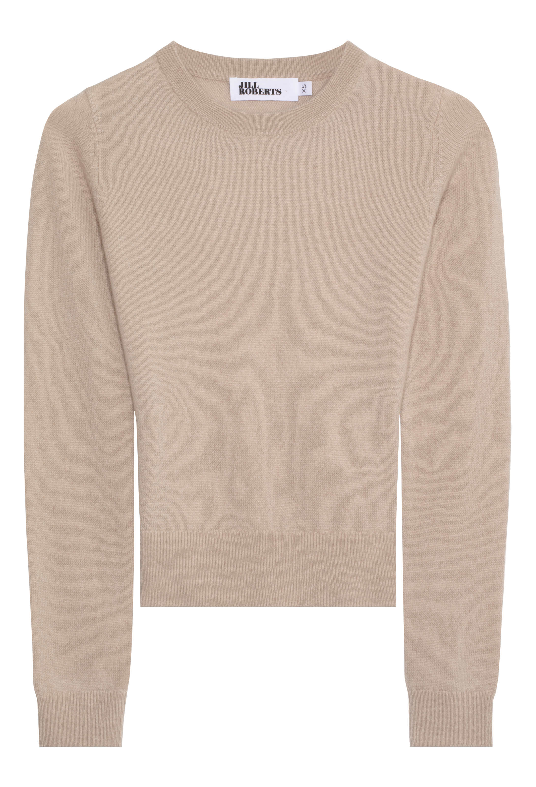 Beige sweater on a white background