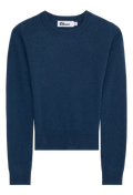 Blue sweater on a white background