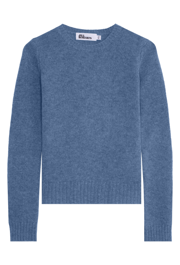 Blue sweater on a white background