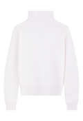 White turtleneck sweater on a white background