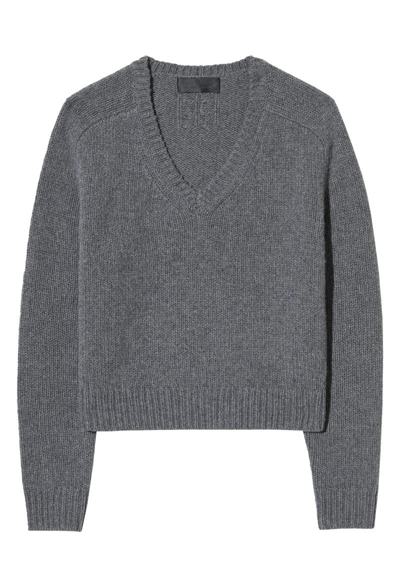 Gray sweater on a white background