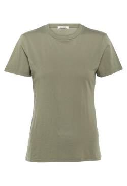 Green t-shirt on a white background