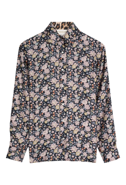 Floral patterned shirt on a white background