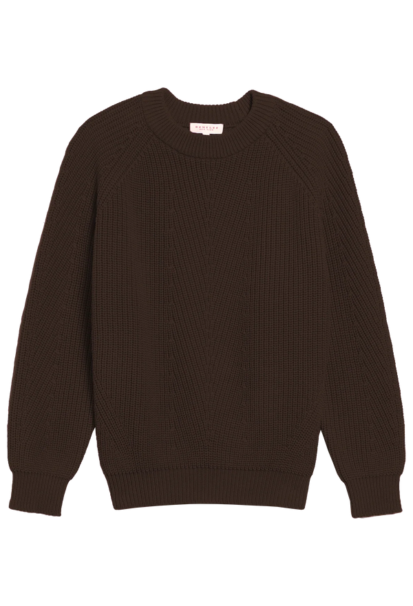 Brown sweater on a white background