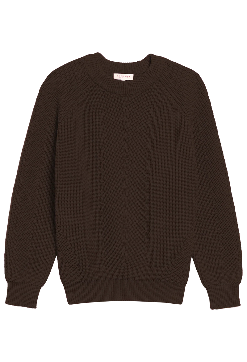 Brown sweater on a white background
