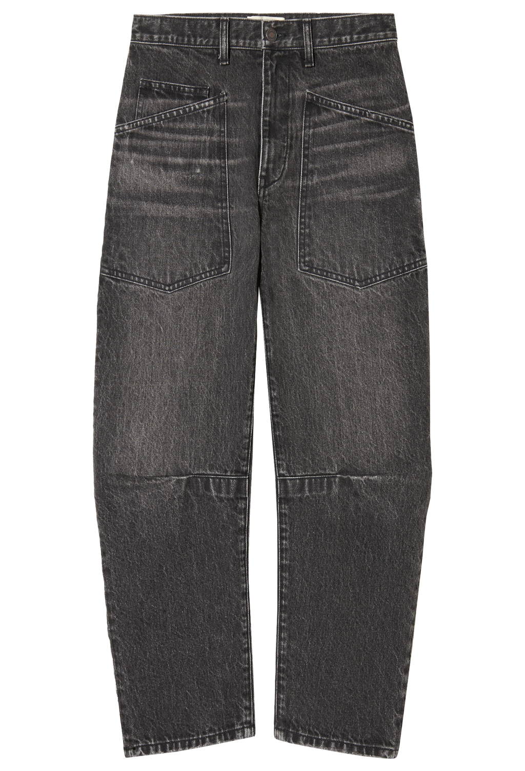 Black jeans on a white background