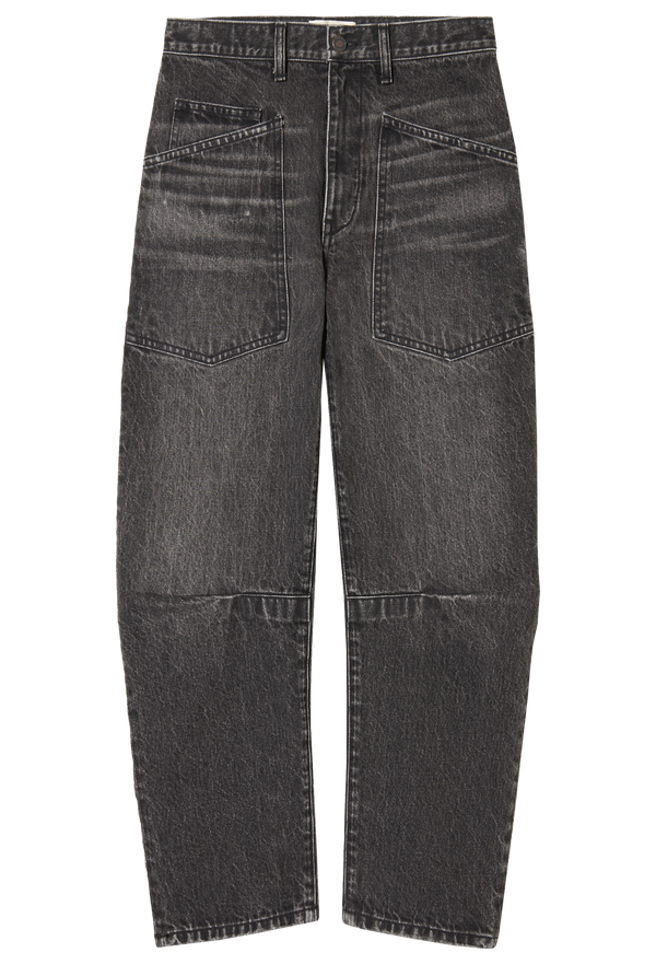 Black jeans on a white background