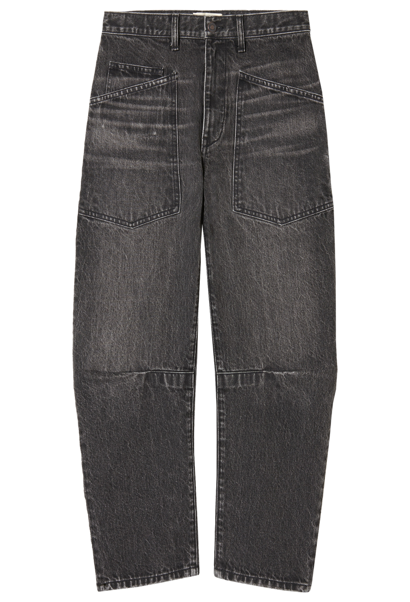 Black jeans on a white background