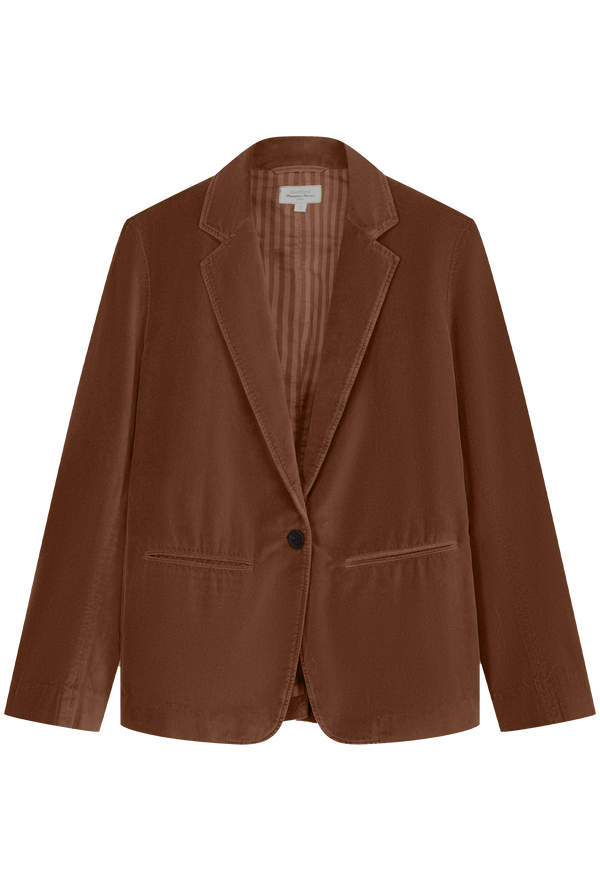 Brown blazer on a white background