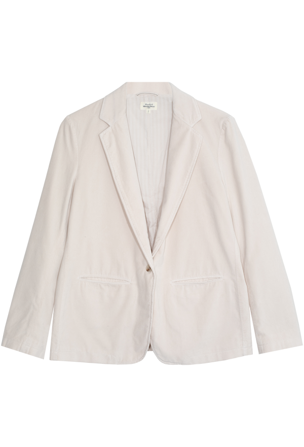 off white blazer on a white background