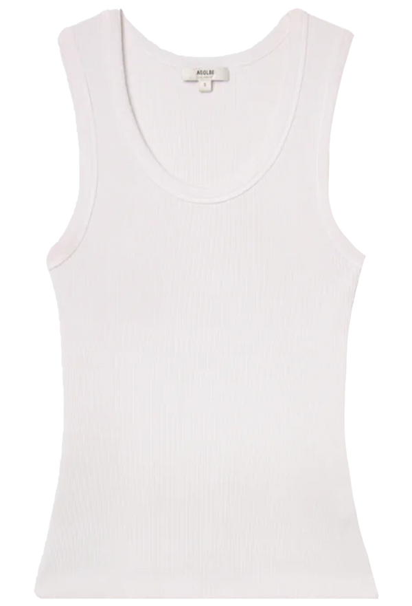 White tank top on a white background
