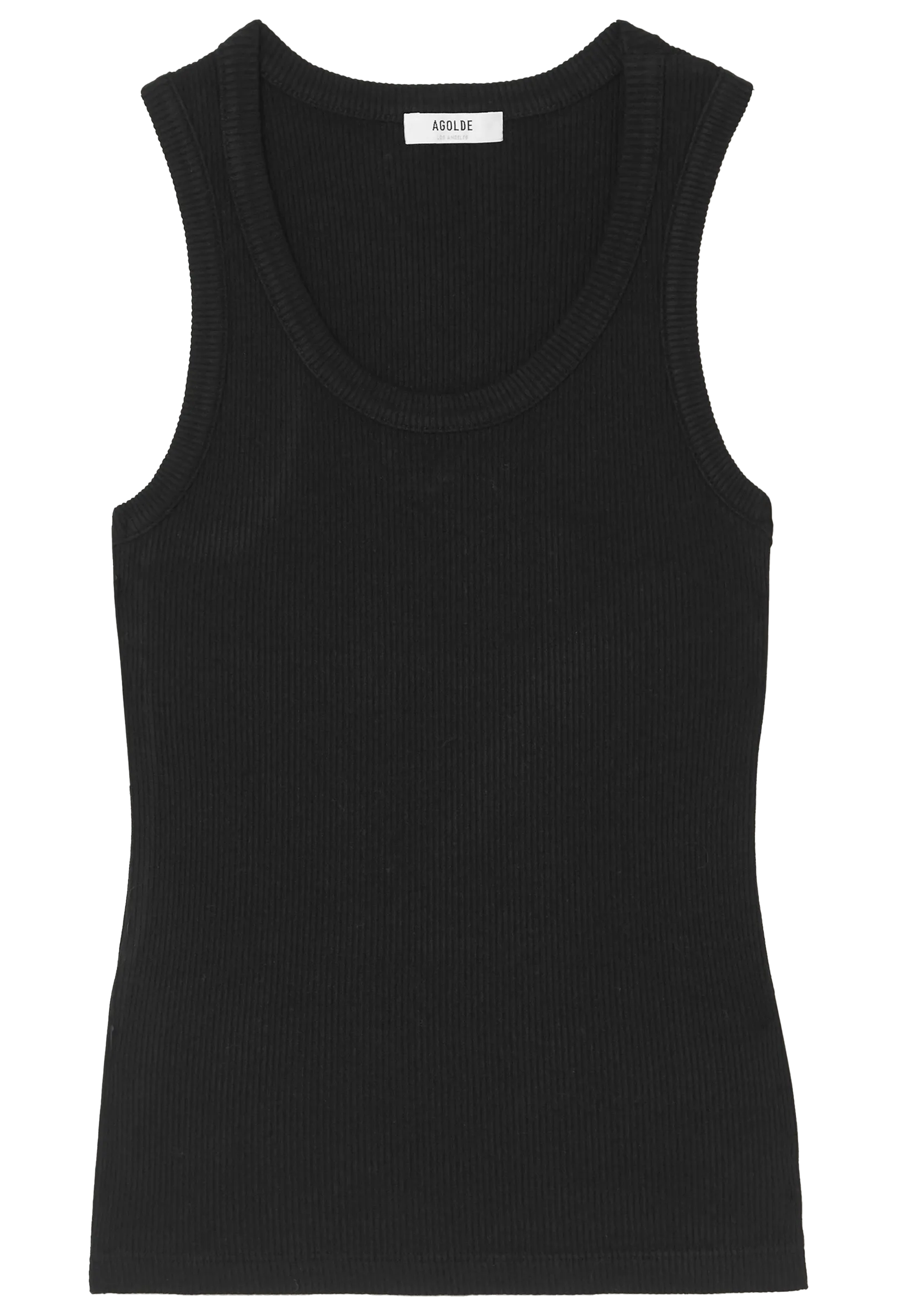 Black tank top on a white background