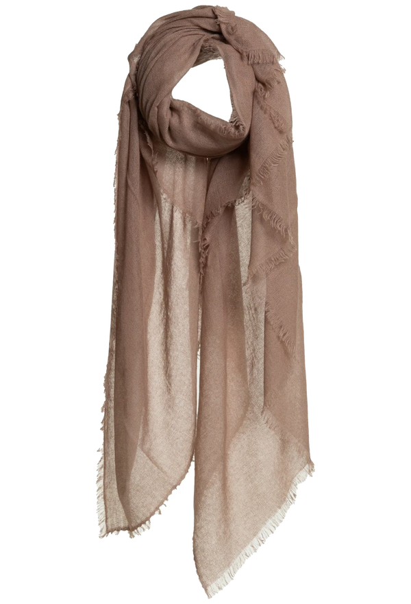 mauve-Beige scarf on a white background