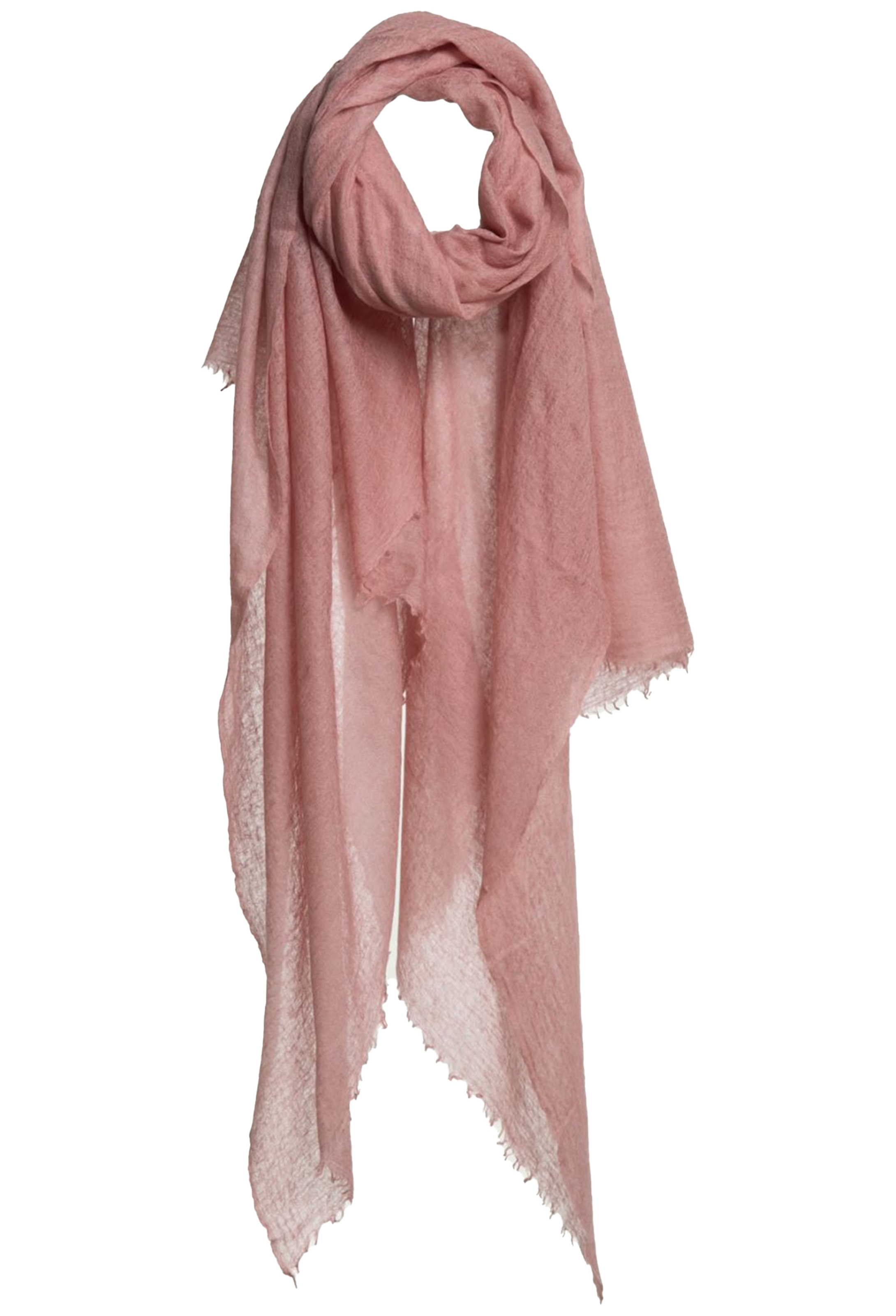 Pink scarf on a white background