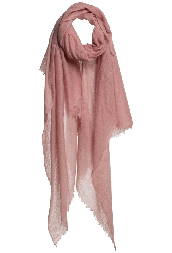 Pink scarf on a white background