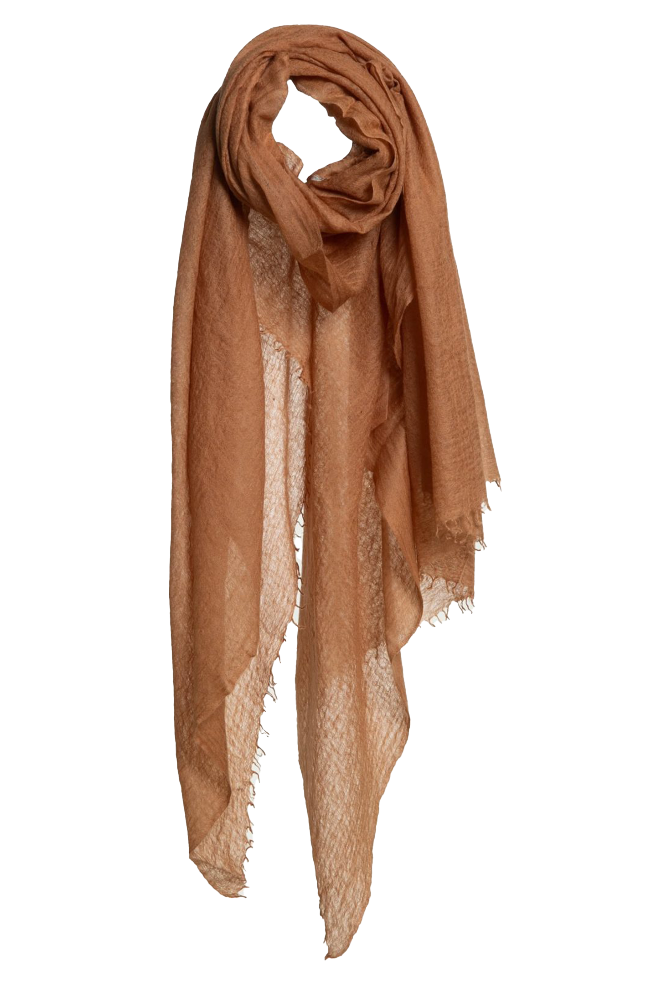 Brown scarf on a white background