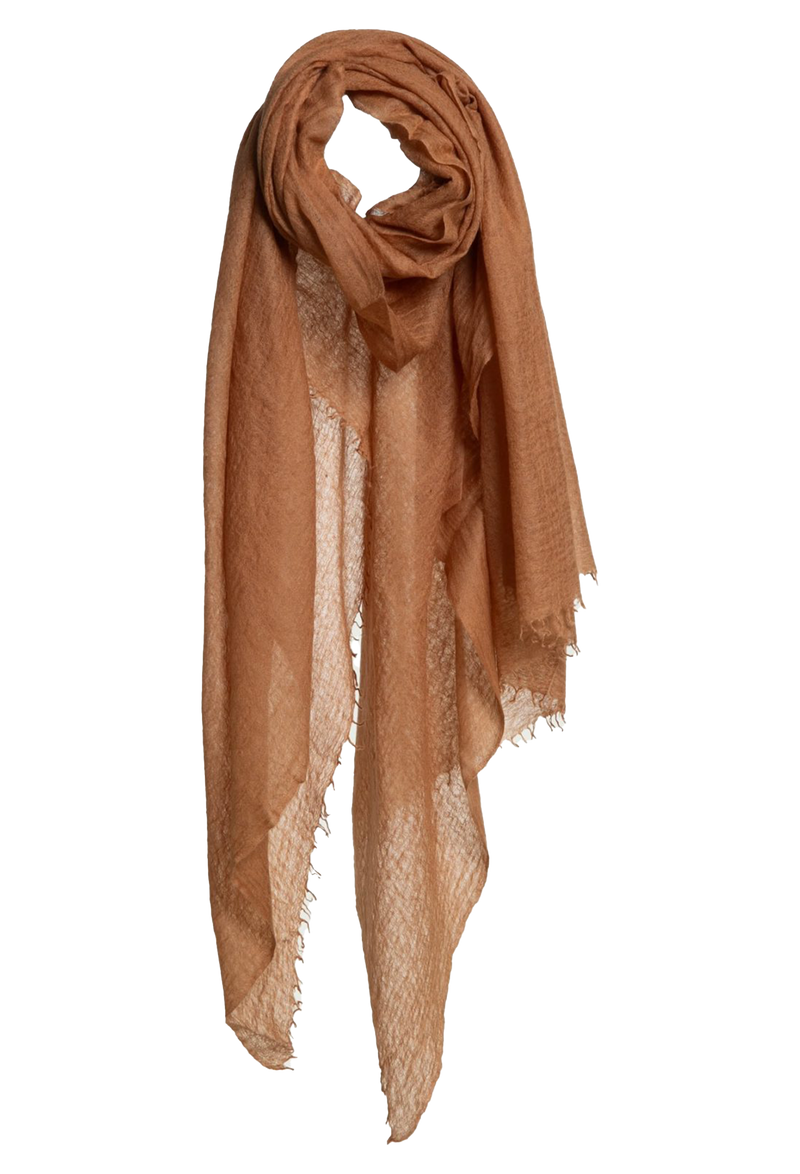 Brown scarf on a white background
