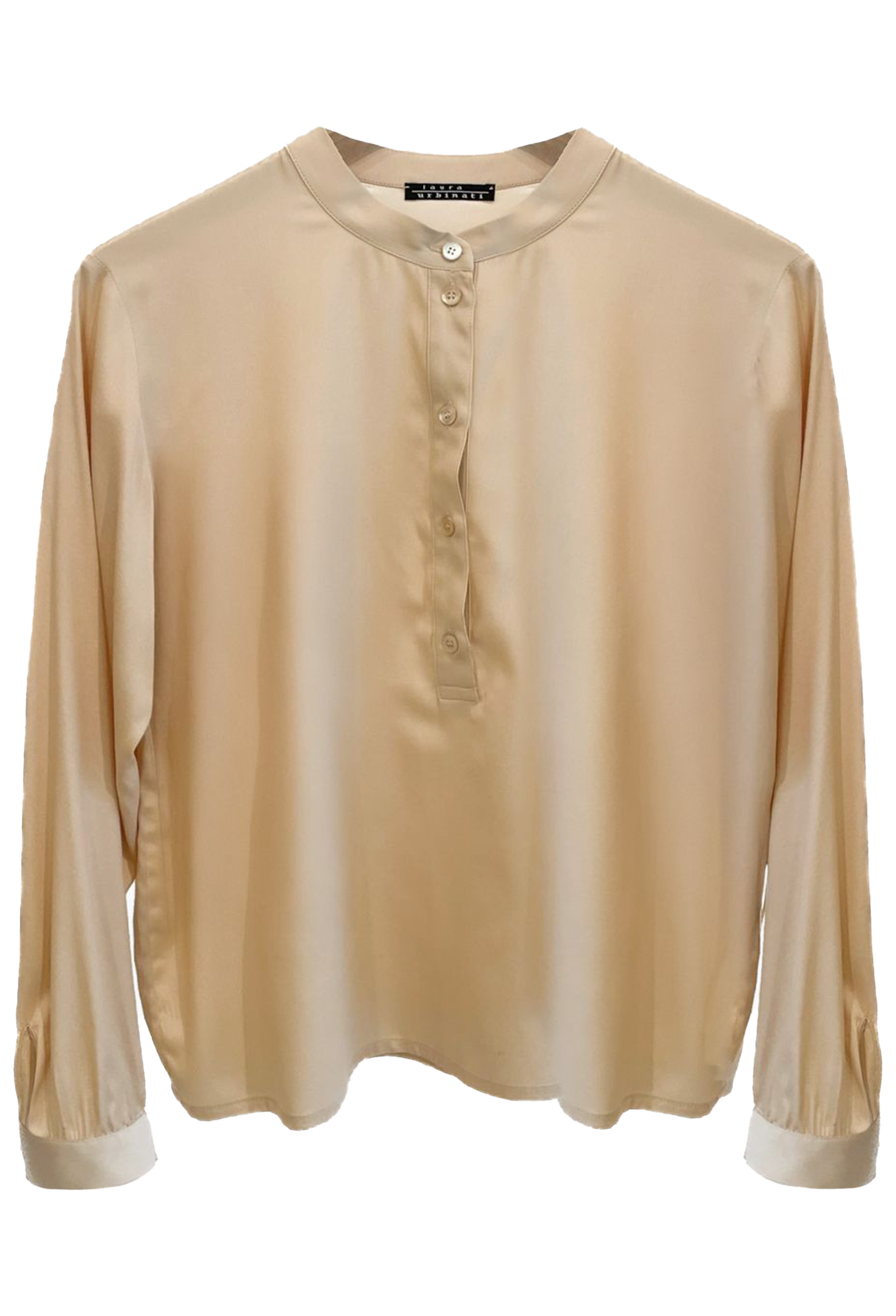 Beige long-sleeve shirt on a white background
